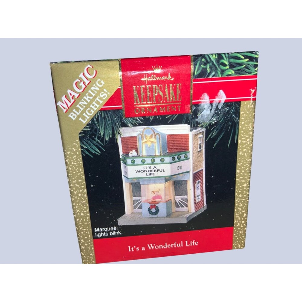 Hallmark Ornament 1991 Its A Wonderful Life Magic Lights Christmas Decor